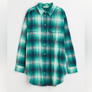 H&M Green Plaid Shirt